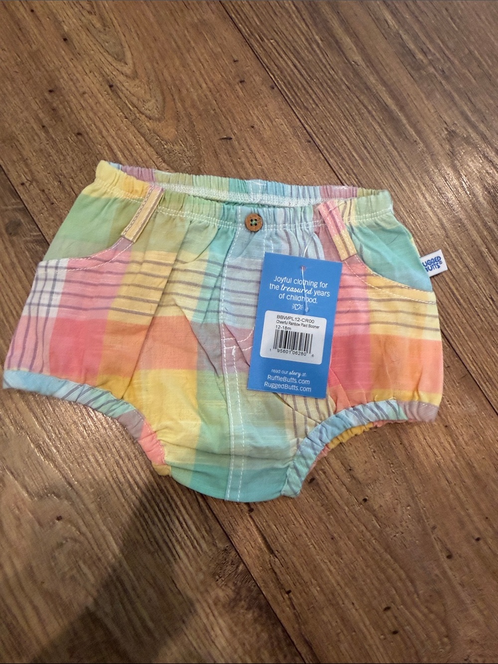 RuggedButts Pastel Plaid Bloomer - Rainbow Pastels